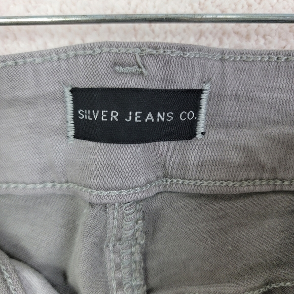 Silver Jeans Gray Suki Curvy Mid Rise Skinny Denim Jeans Sz 34x29 Plus Size NEW - Picture 11 of 13